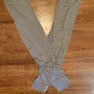 Size extra small, black and white strips